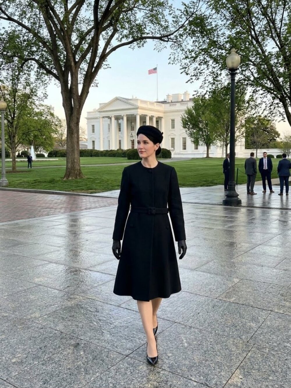 Vintage 1960's Geoffrey Beene Black Belted Long Coat Dress